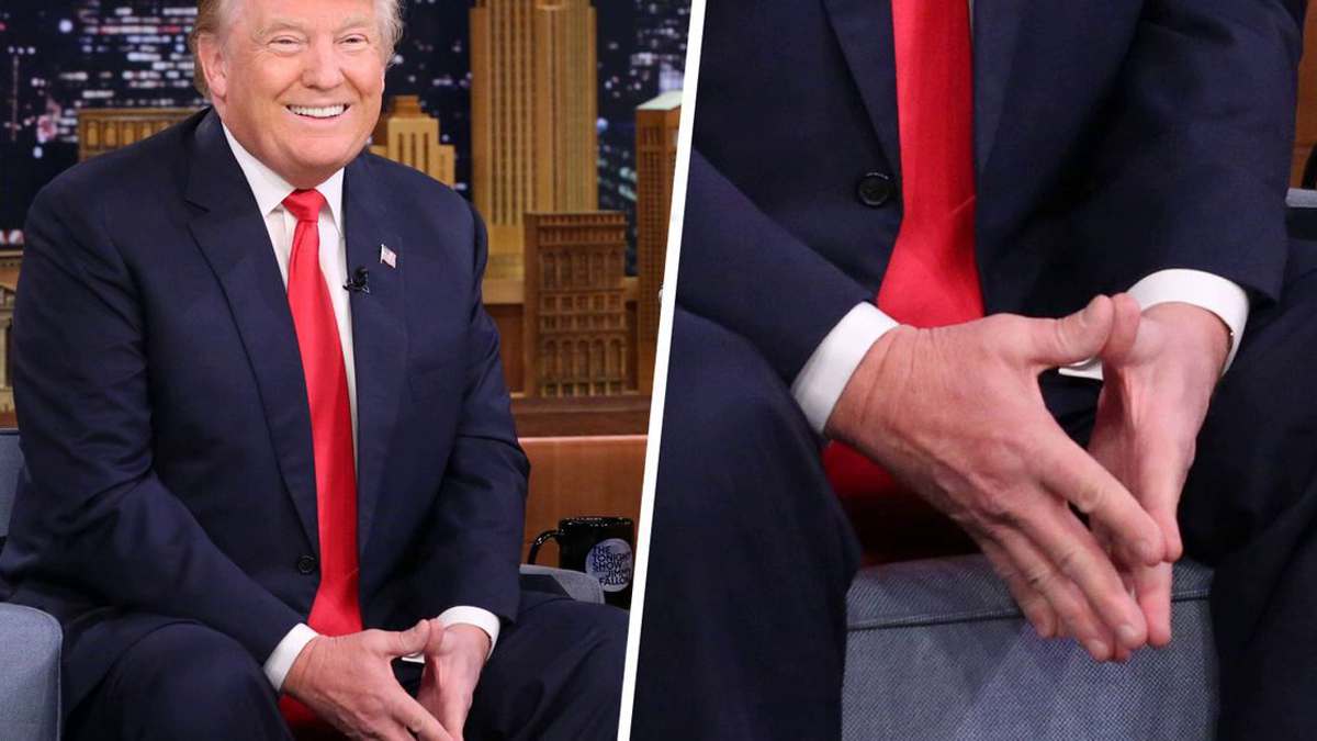 What does forming a triangle with your hands while speaking signify, according to psychology experts?